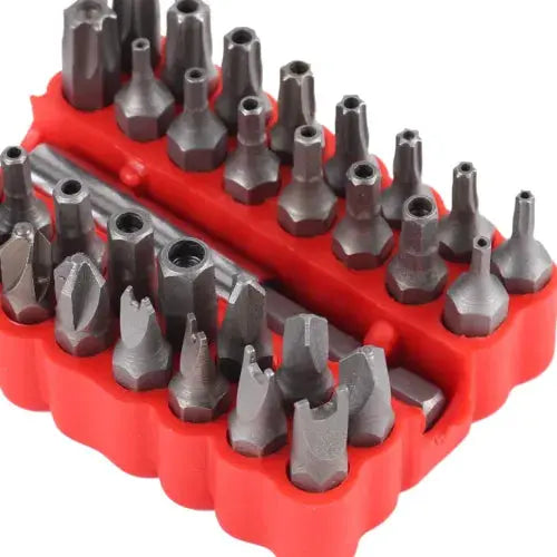 33PC SCREWDRIVER SECURITY BIT SET TAMPERPROOF HEX KEY SPANNER Royalcart