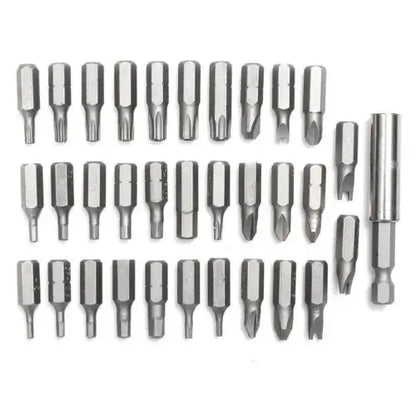 33PC SCREWDRIVER SECURITY BIT SET TAMPERPROOF HEX KEY SPANNER Royalcart