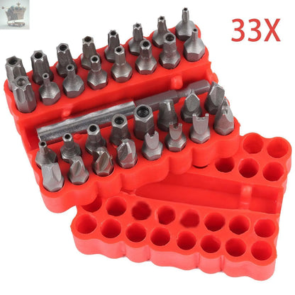 33PC SCREWDRIVER SECURITY BIT SET TAMPERPROOF HEX KEY SPANNER Royalcart