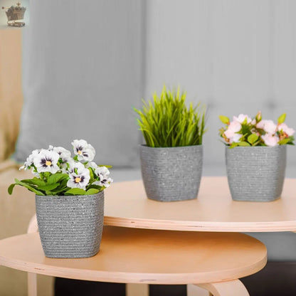 3Pcs Garden Flowerpot Plant Pot Basket Planter Plants Indoor Decor Tree Plastic Royalcart