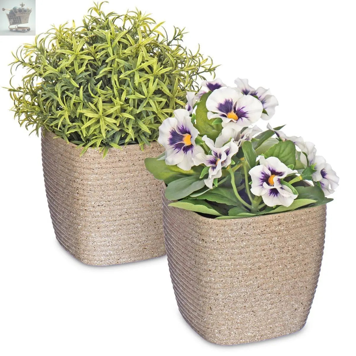 3Pcs Garden Flowerpot Plant Pot Basket Planter Plants Indoor Decor Tree Plastic Royalcart