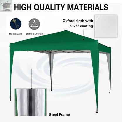 3x3m Pop-up Gazebo Waterproof Outdoor Garden Marquee Canopy With Sand Bags Royalcart