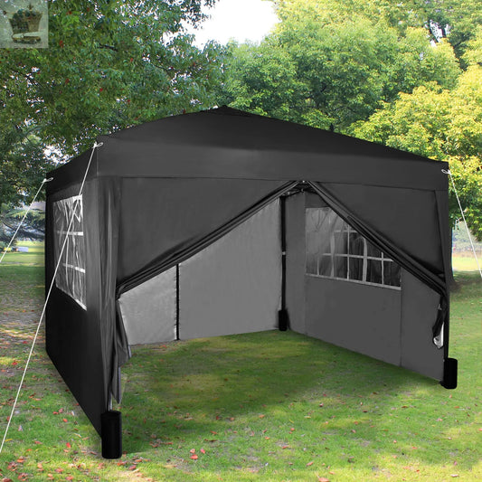 3x3m Pop up Heavy Duty Gazebo With Sides And Weight bags Gearcourt