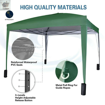 3x3m Pop up Heavy Duty Gazebo With Sides And Weight bags Gearcourt