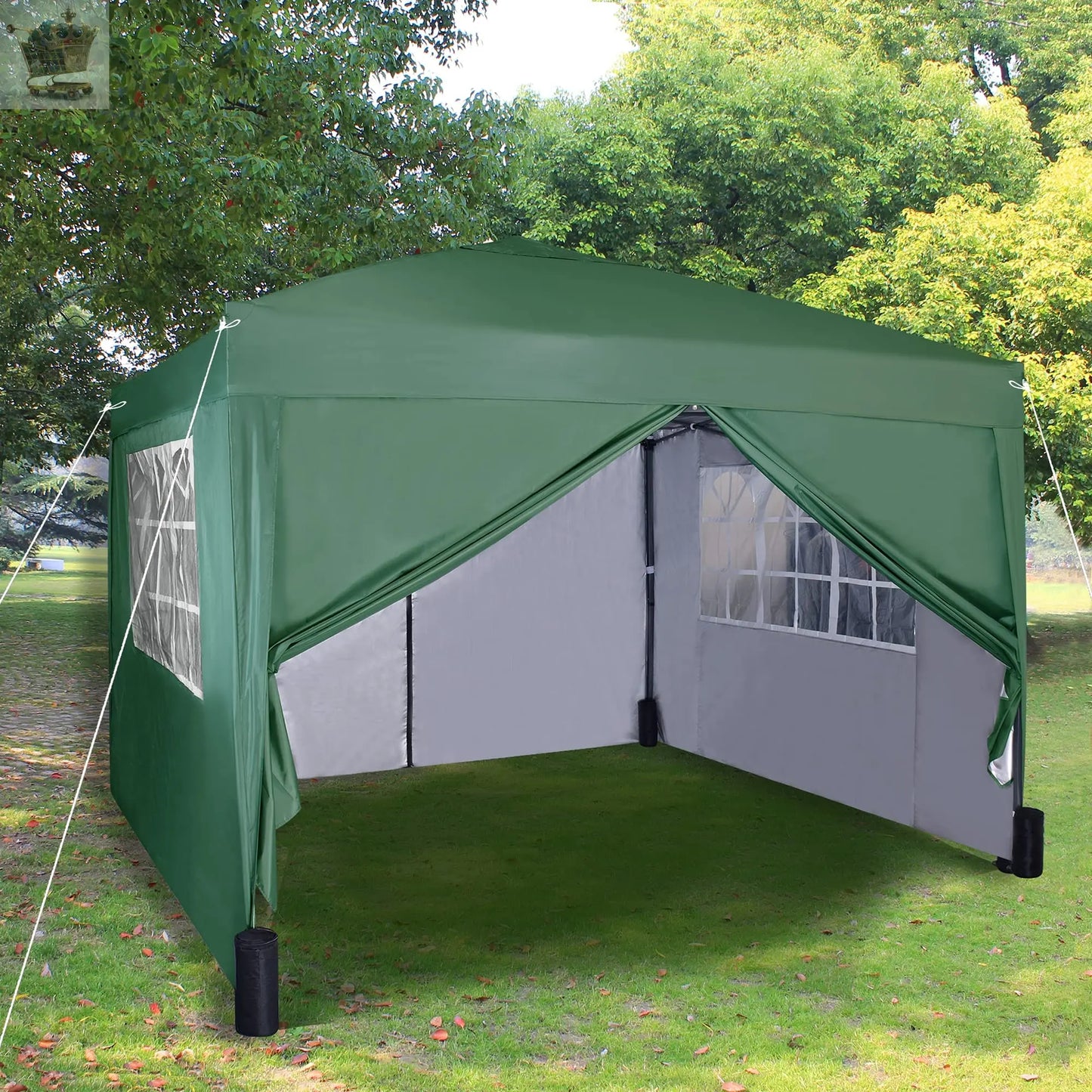 3x3m Pop up Heavy Duty Gazebo With Sides And Weight bags Gearcourt