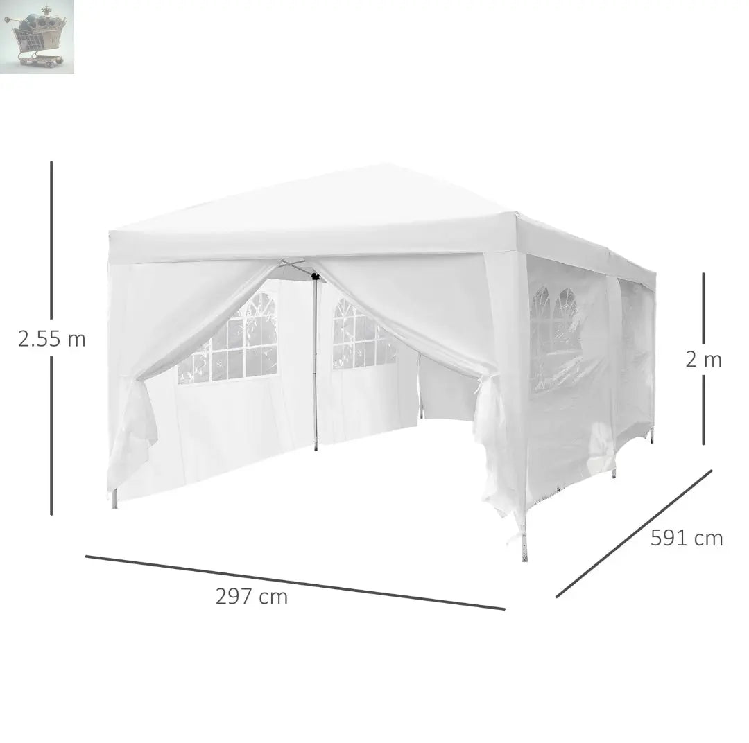 3x6m Garden Heavy Duty Gazebo Marquee Party Tent Canopy Royalcart