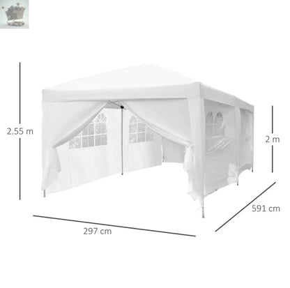 3x6m Garden Heavy Duty Gazebo Marquee Party Tent Canopy Royalcart