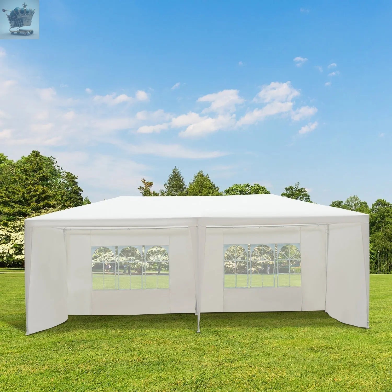 3x6m Gazebo Canopy With sides Gearcourt