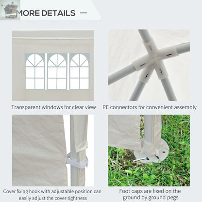 3x6m Gazebo Canopy With sides Gearcourt