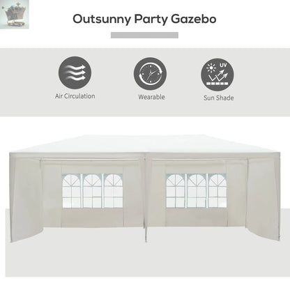 3x6m Gazebo Canopy With sides Gearcourt