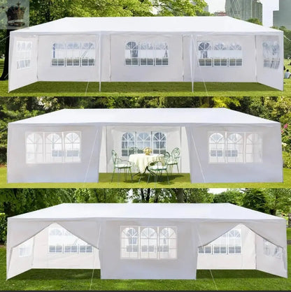 3x9m Garden Gazebo With 5 Side Panels Gearcourt