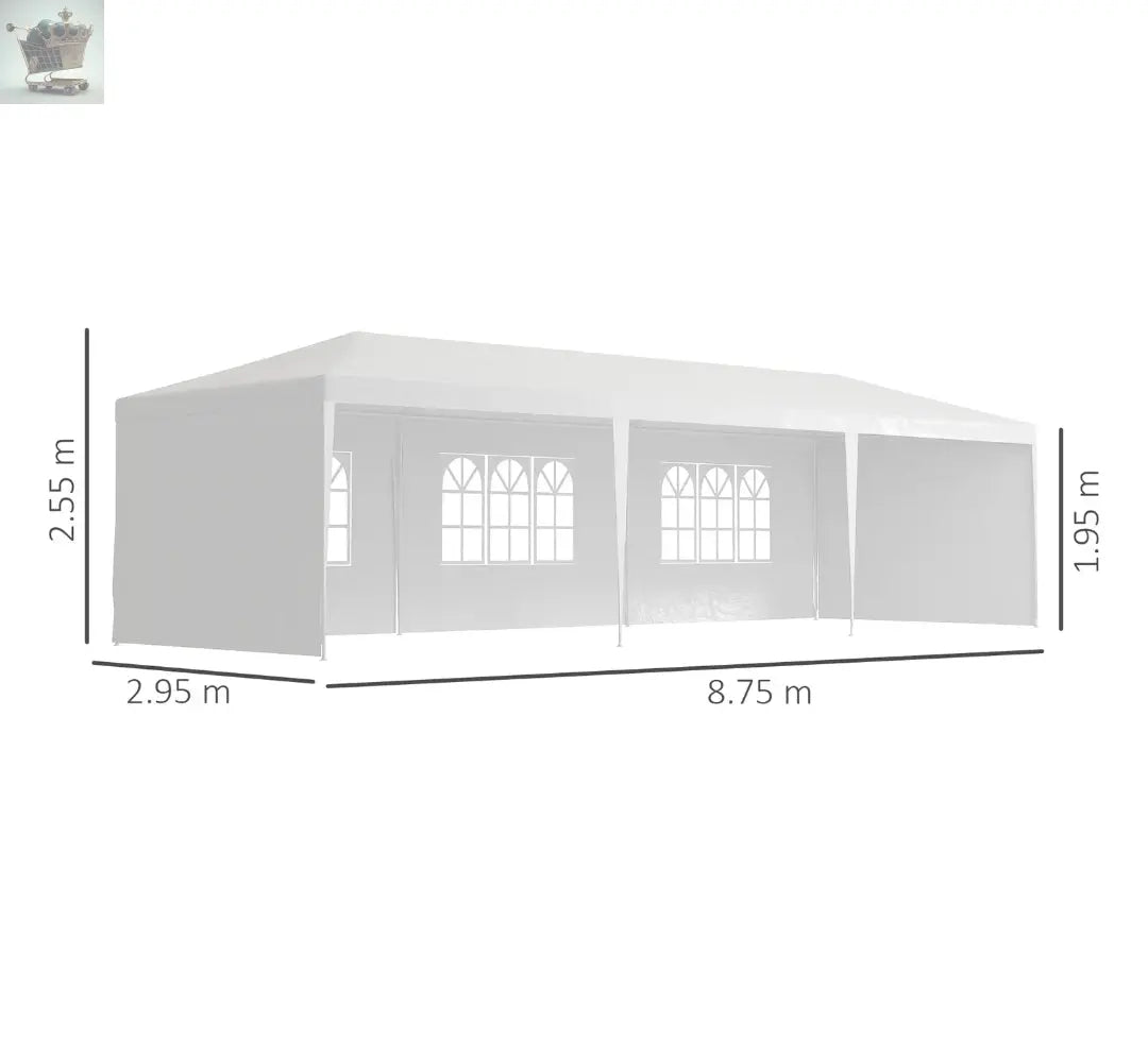 3x9m Outdoor Garden Gazebo Wedding Party Tent Canopy Marquee Green Royalcart