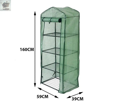 4 Tier Mini Greenhouse Outdoor Garden Plants Grow Green House with PVC Cover - Royalcart