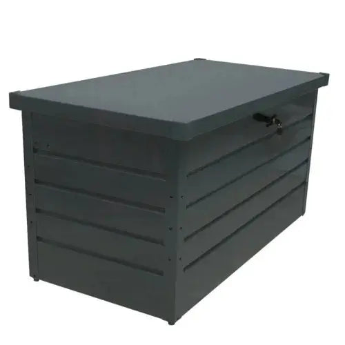 400L Heavy Duty Storage Box Outdoor Garden Metal Chest Cushion Shed Container UK Royalcart