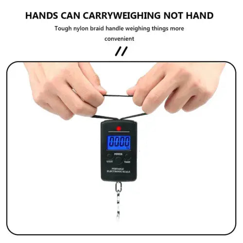 40kg Portable Digital Fishing Scales & Batteries Weighing Hanging Travel Luggage Royalcart