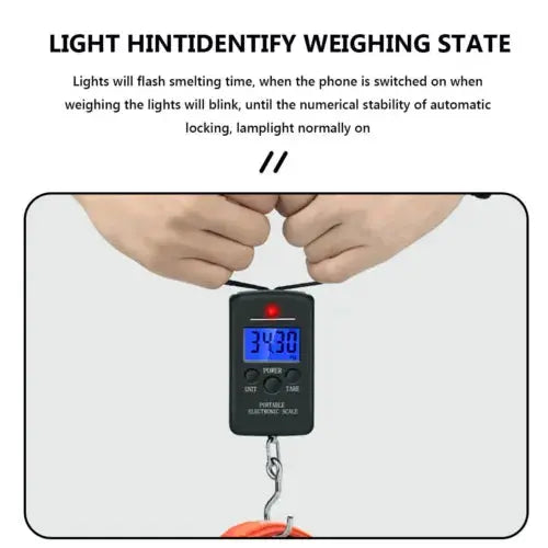 40kg Portable Digital Fishing Scales & Batteries Weighing Hanging Travel Luggage Royalcart