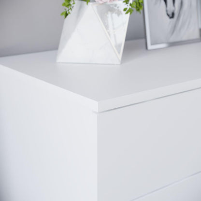 4 Chest Of Drawers Drawer Metal Handles Runners Bedroom Furniture White/Black
