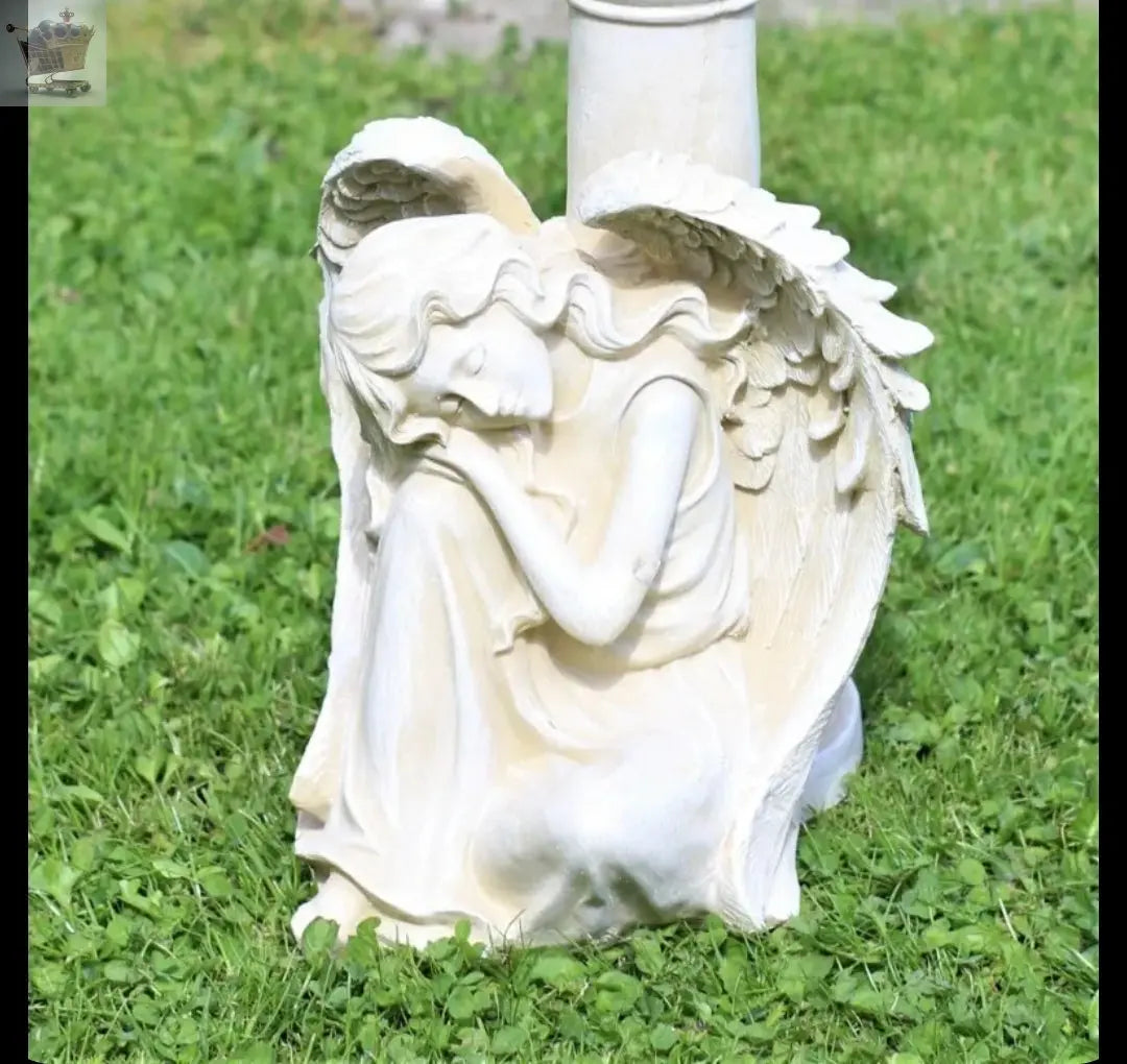 42cm Solar Fairy Angel Cherub Statue Royalcart