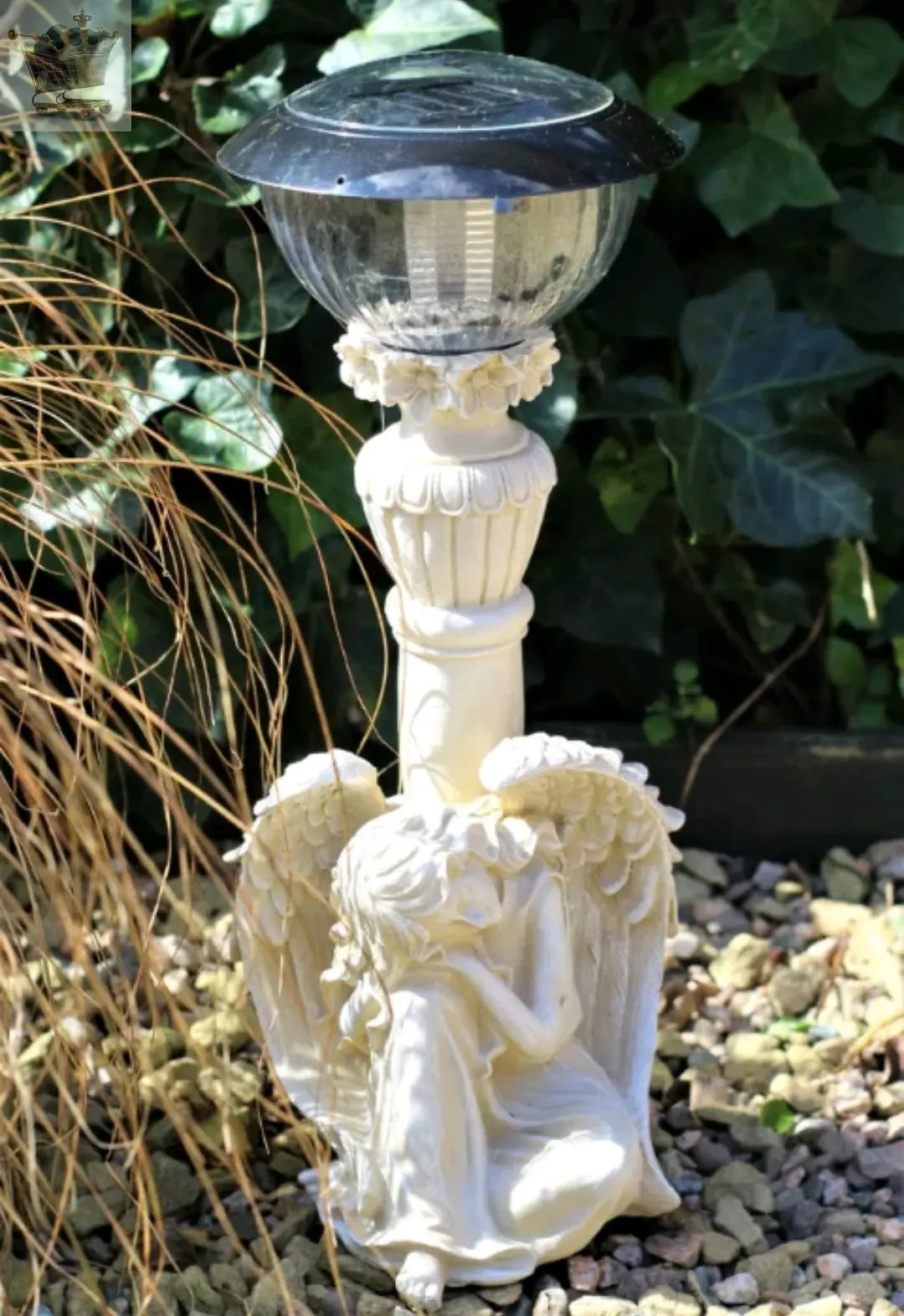 42cm Solar Fairy Angel Cherub Statue Royalcart