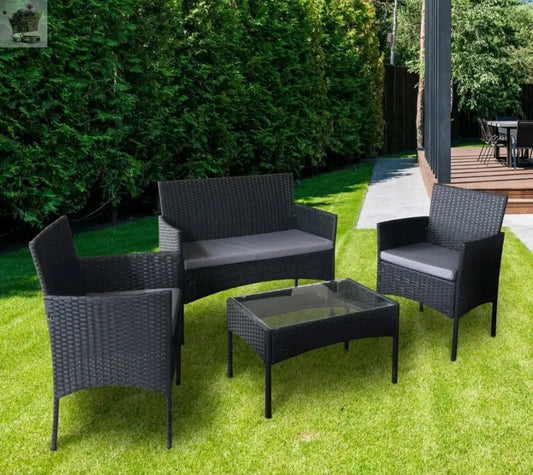 4pcs Rattan Outdoor Garden Furniture Sofa Set Royalcart