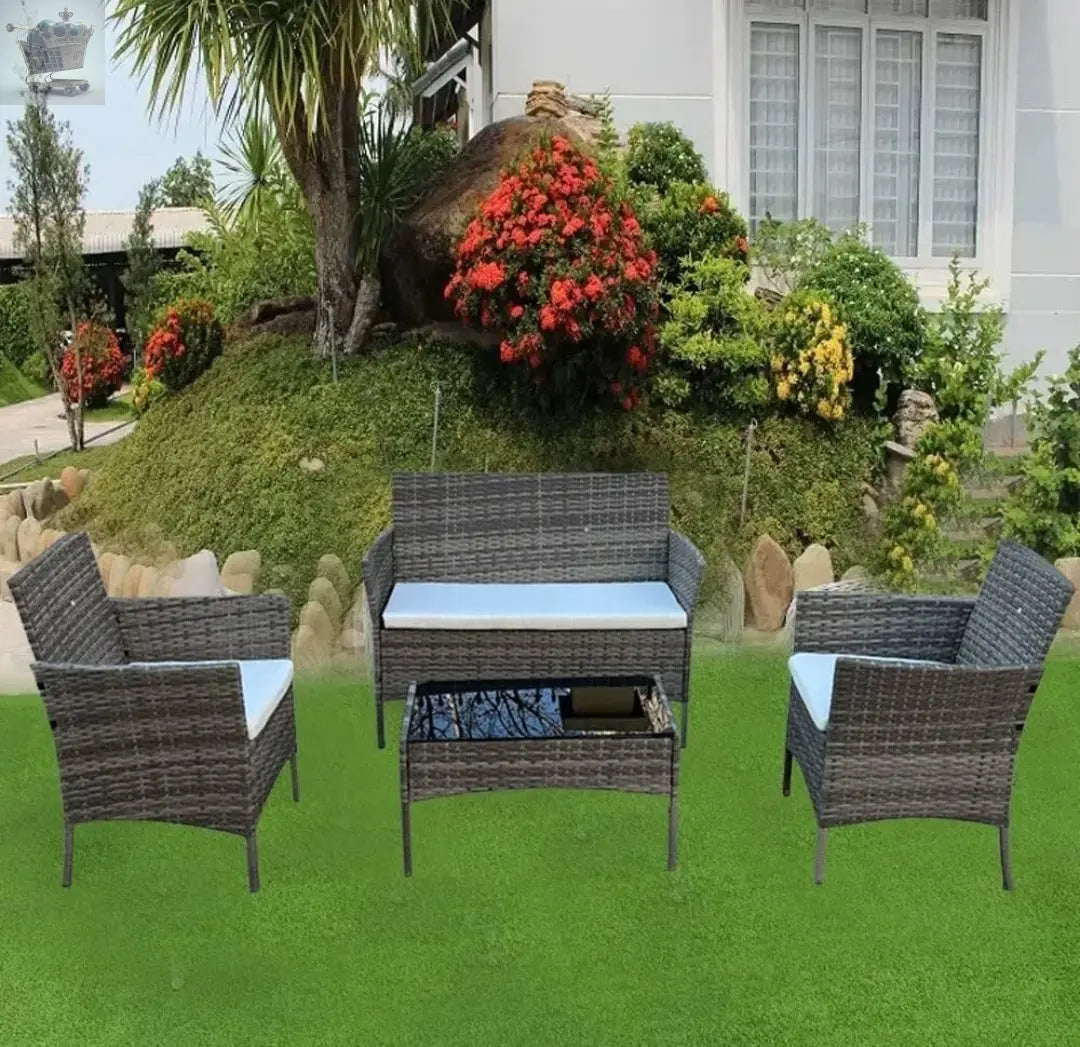 4pcs Rattan Outdoor Garden Furniture Sofa Set Royalcart