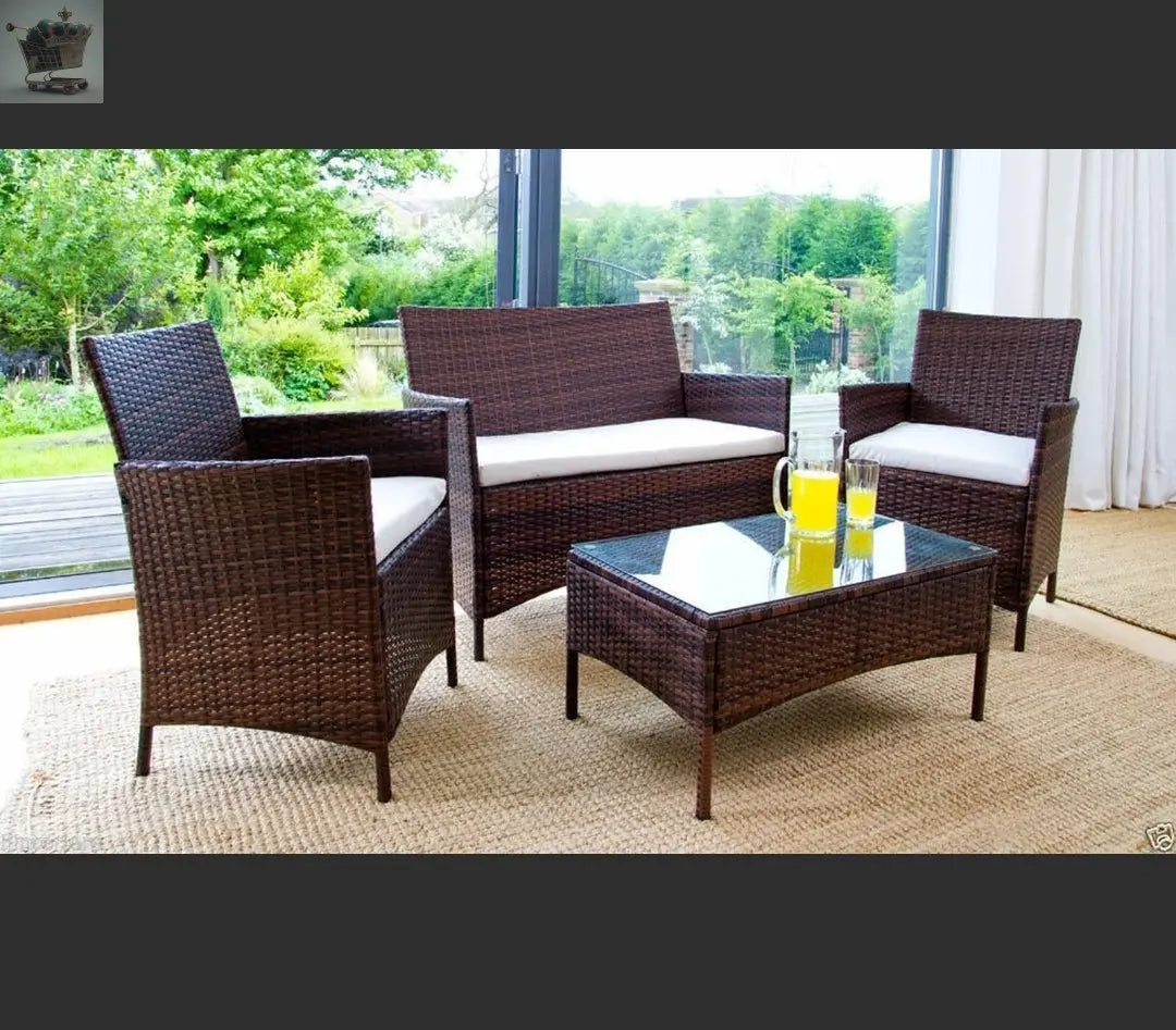 4pcs Rattan Outdoor Garden Furniture Sofa Set Royalcart