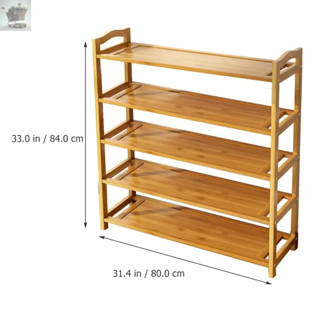 5 TIERS BAMBOO SHOE RACK Royalcart