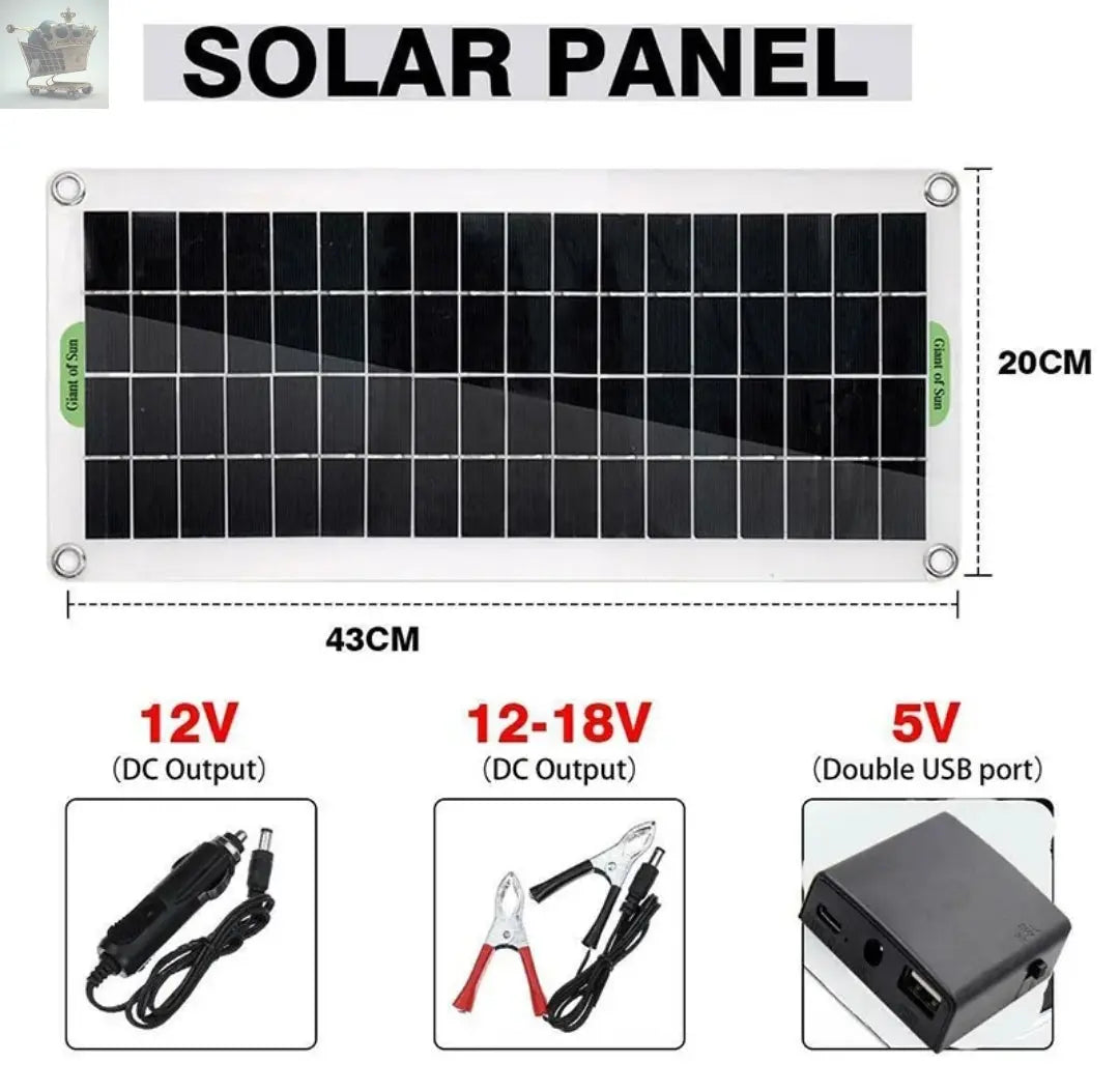 50W Solar Panel Kit Battery Charger & 100A Controller For Car Van Caravan Boat Royalcart