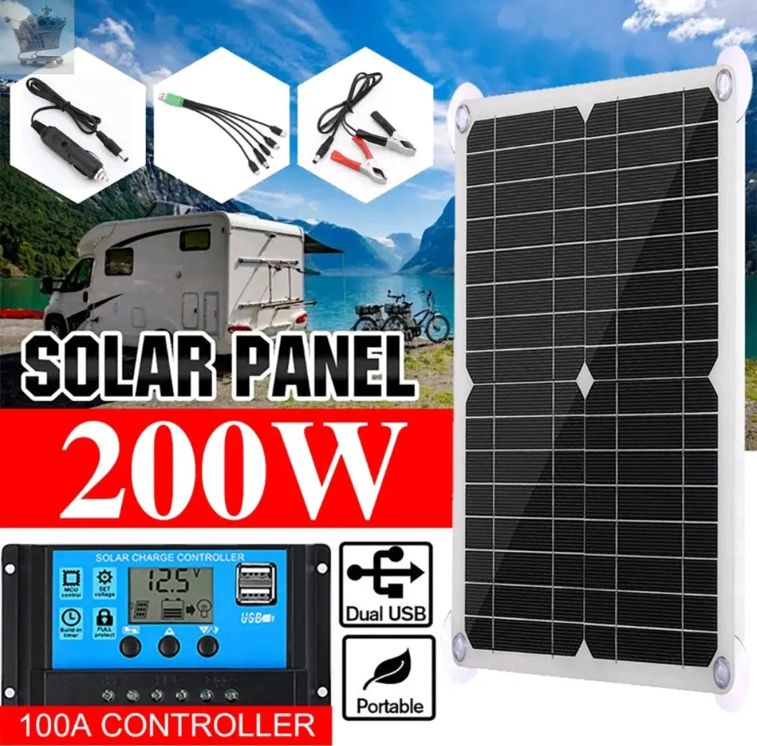 50W Solar Panel Kit Battery Charger & 100A Controller For Car Van Caravan Boat Royalcart