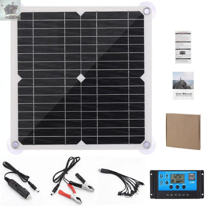 50W Solar Panel Kit Battery Charger & 100A Controller For Car Van Caravan Boat Royalcart