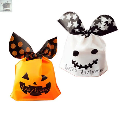 50x Halloween Ear Party Candy Bags Biscuit Sweet Trick n Treat Cookie Gift Bag T Royalcart