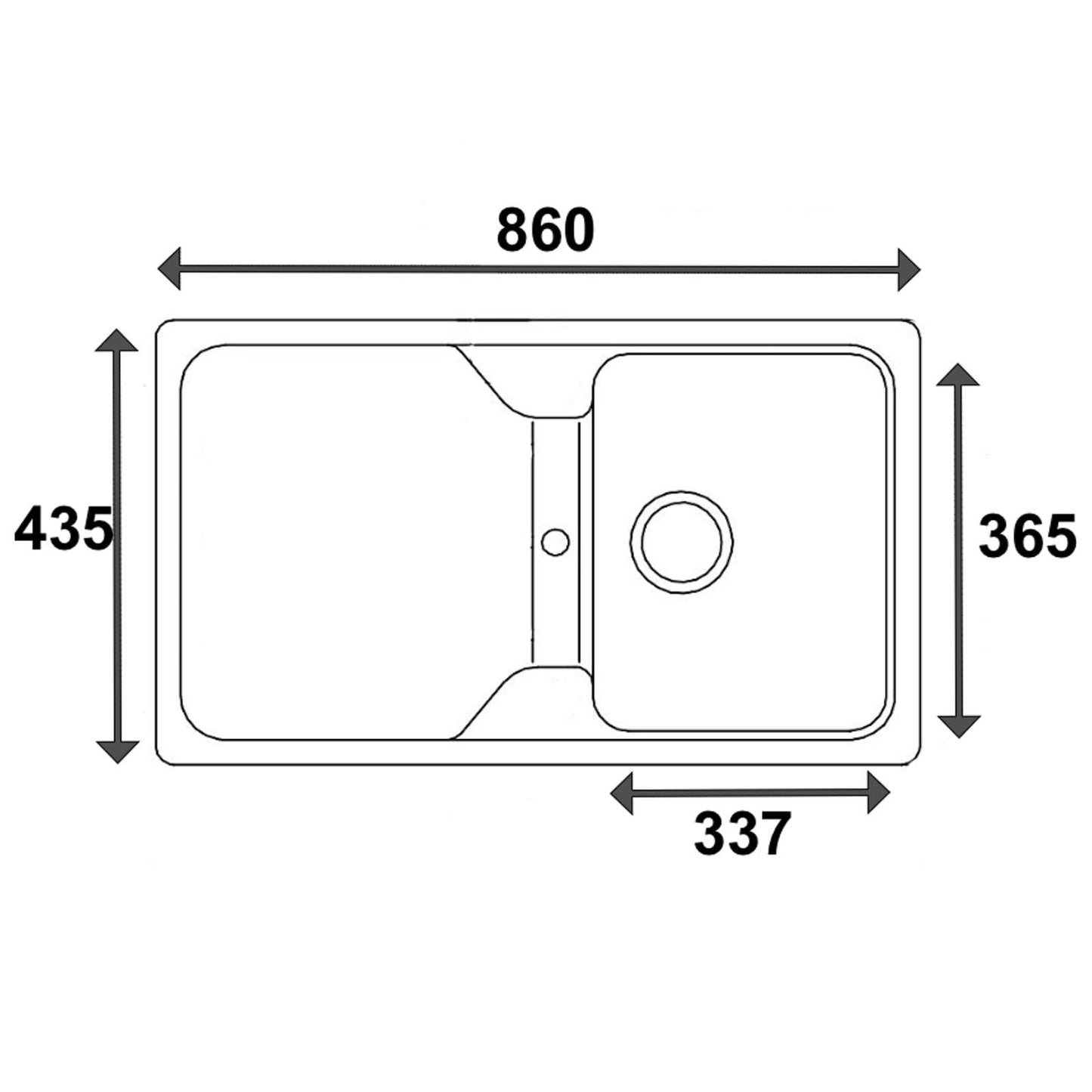 Kitchen Sink Single black