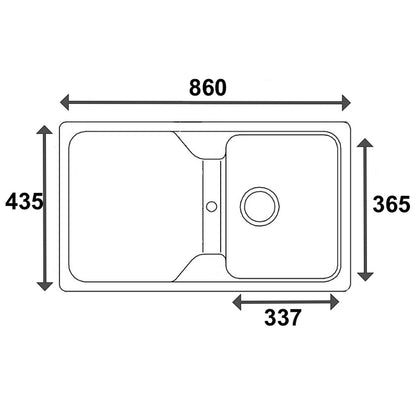 Kitchen Sink Single black