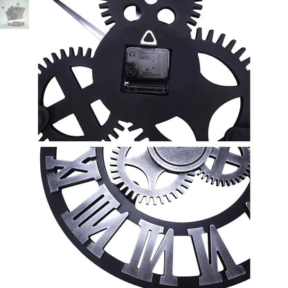 40/60cm Extra Large Wall Clock Roman Numerals Skeleton Big Giant Open Face Clock Royalcart