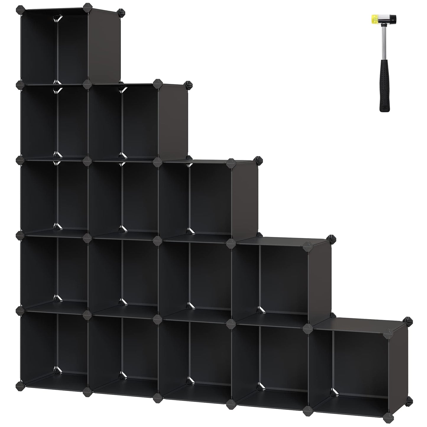 16-Cube Storage Unit Shoe Rack DIY Shelving System Stackable Cubes Multi Purpose