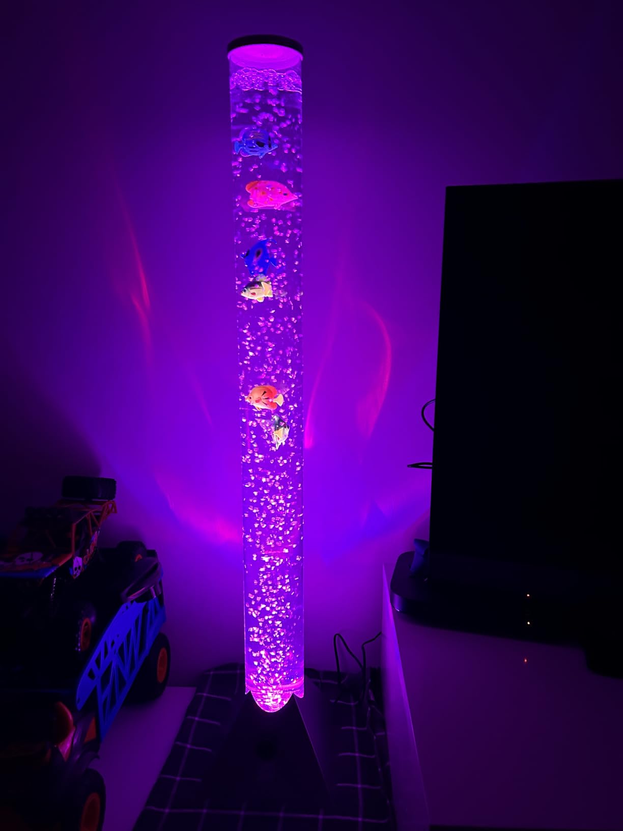 90cm Led Bubble Fish Lamp Tube Light RGB Colour Changing Mood Fish Aquarium Lamp