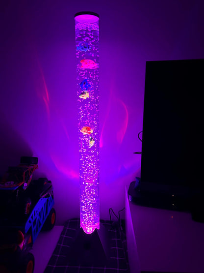 90cm Led Bubble Fish Lamp Tube Light RGB Colour Changing Mood Fish Aquarium Lamp