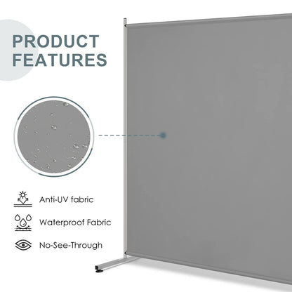 Single Large Panel Room Divider Privacy Screen for Office Freestanding Divider 71''W x 71''H