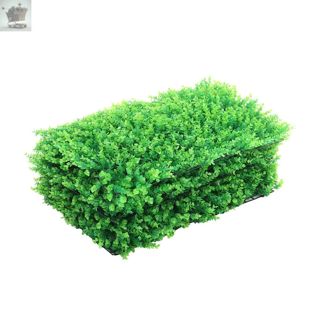 6X Artificial Plant Fence Greenery Wall Hedge Grass Mat Foliage Screen Panels UK Royalcart