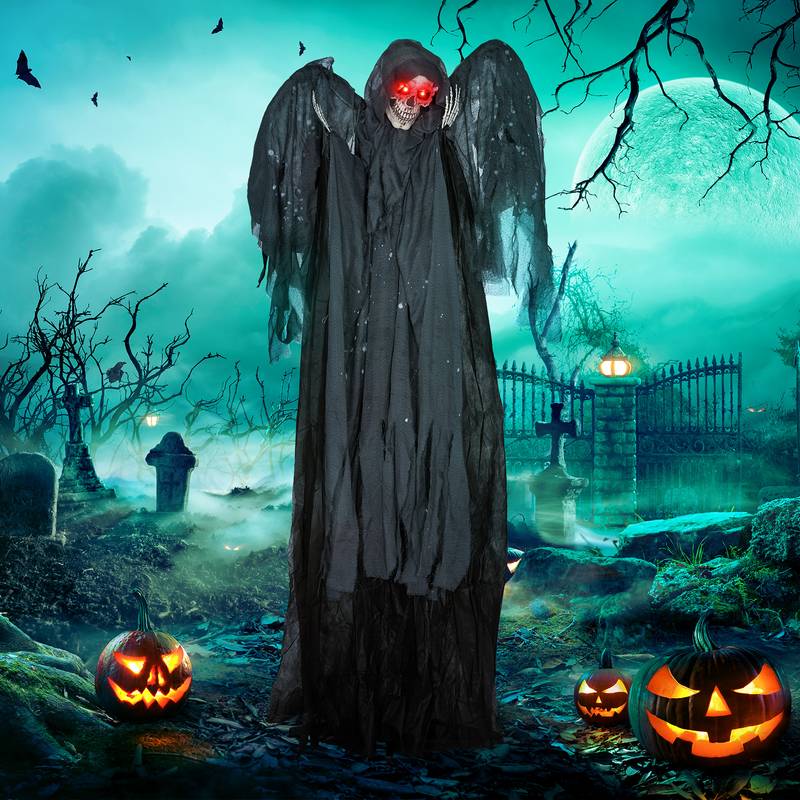 Life Size Winged Grim Reaper Halloween Decoration Royalcart