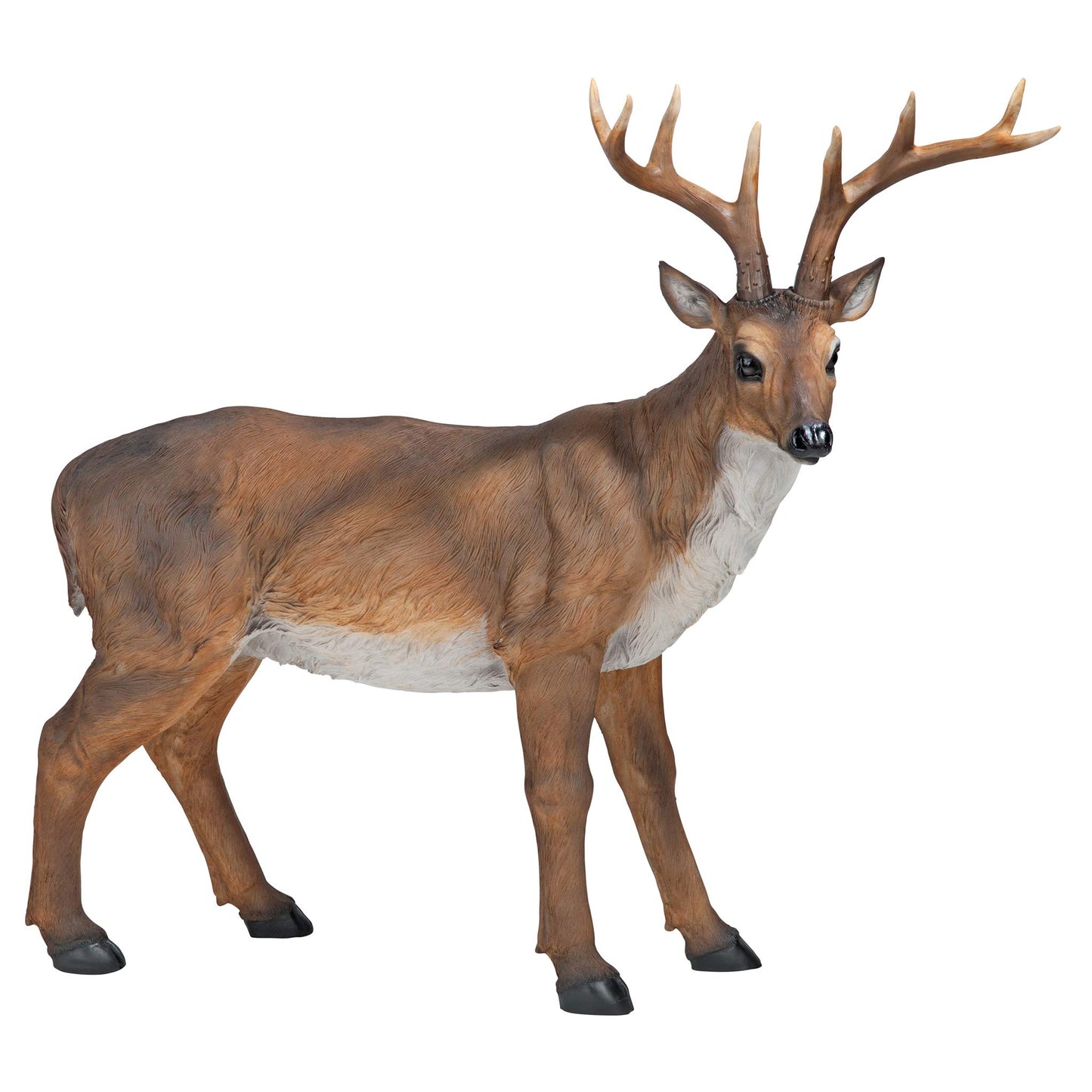 Big Rack Buck Deer Garden Decoy Animal Statue 71 cm Polyresin Full Color