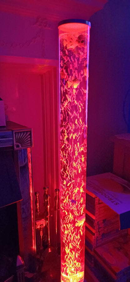 90cm Led Bubble Fish Lamp Tube Light RGB Colour Changing Mood Fish Aquarium Lamp