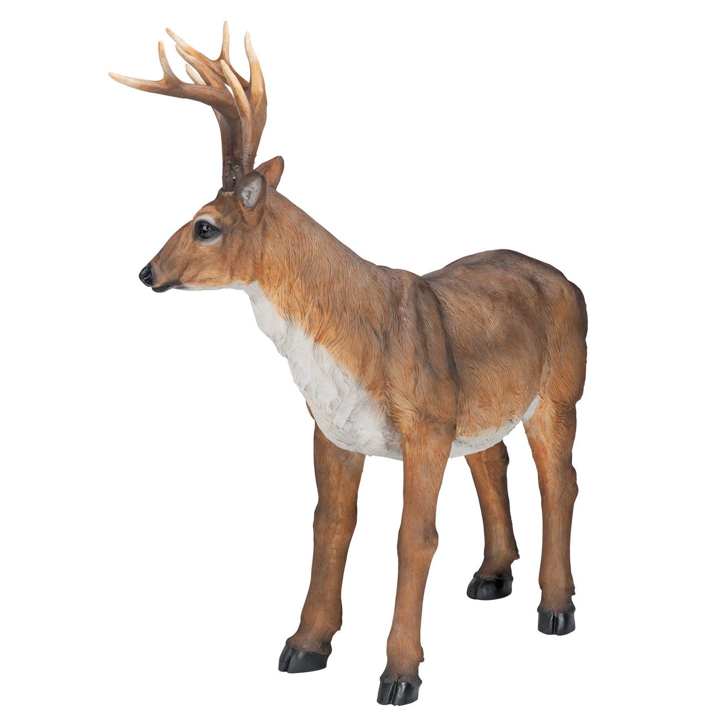 Big Rack Buck Deer Garden Decoy Animal Statue 71 cm Polyresin Full Color
