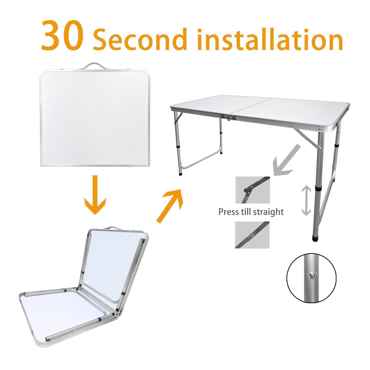 4FT heavy-duty folding table camping table next day delivery