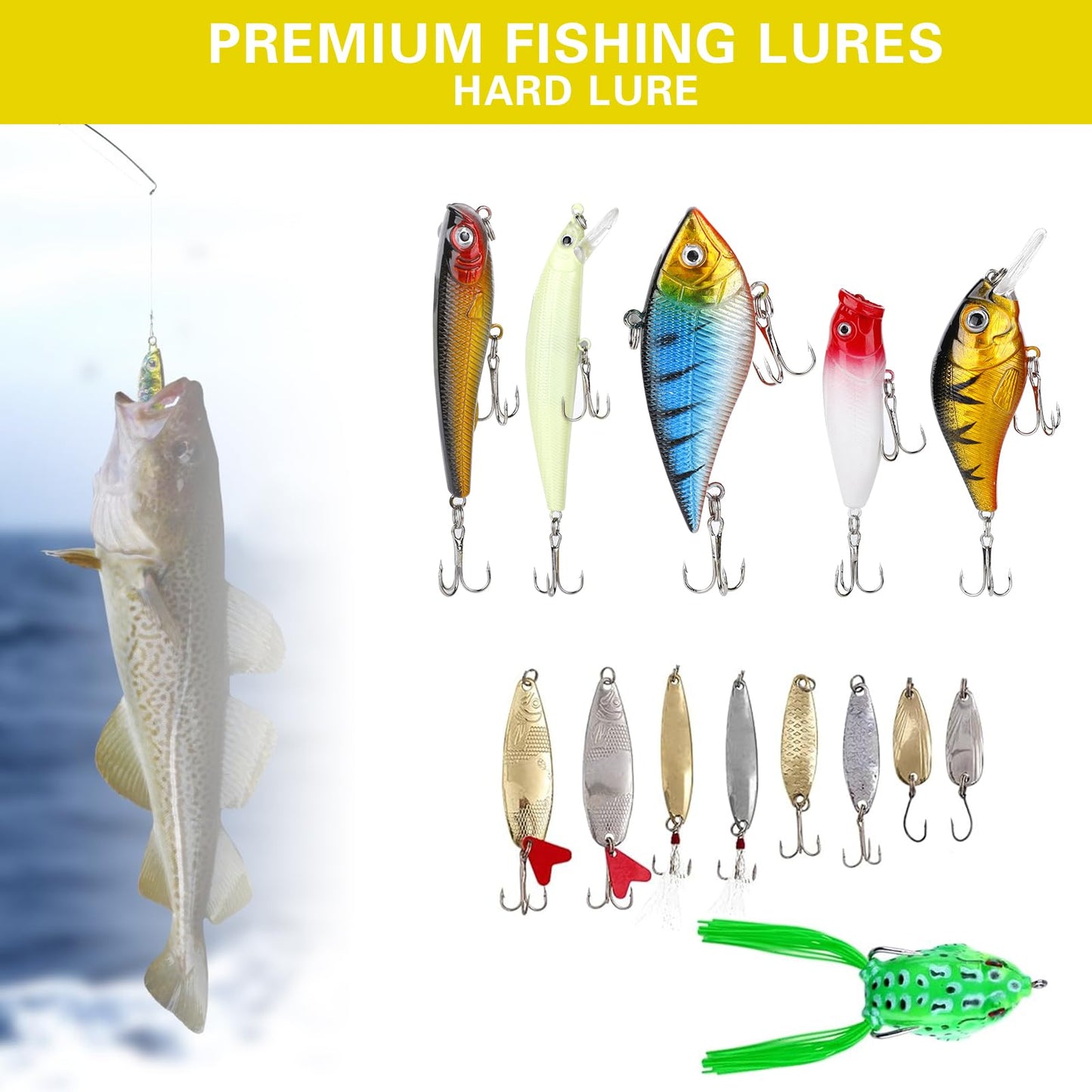 301 PCS Fishing Lures Sea Bass Set Mixed
