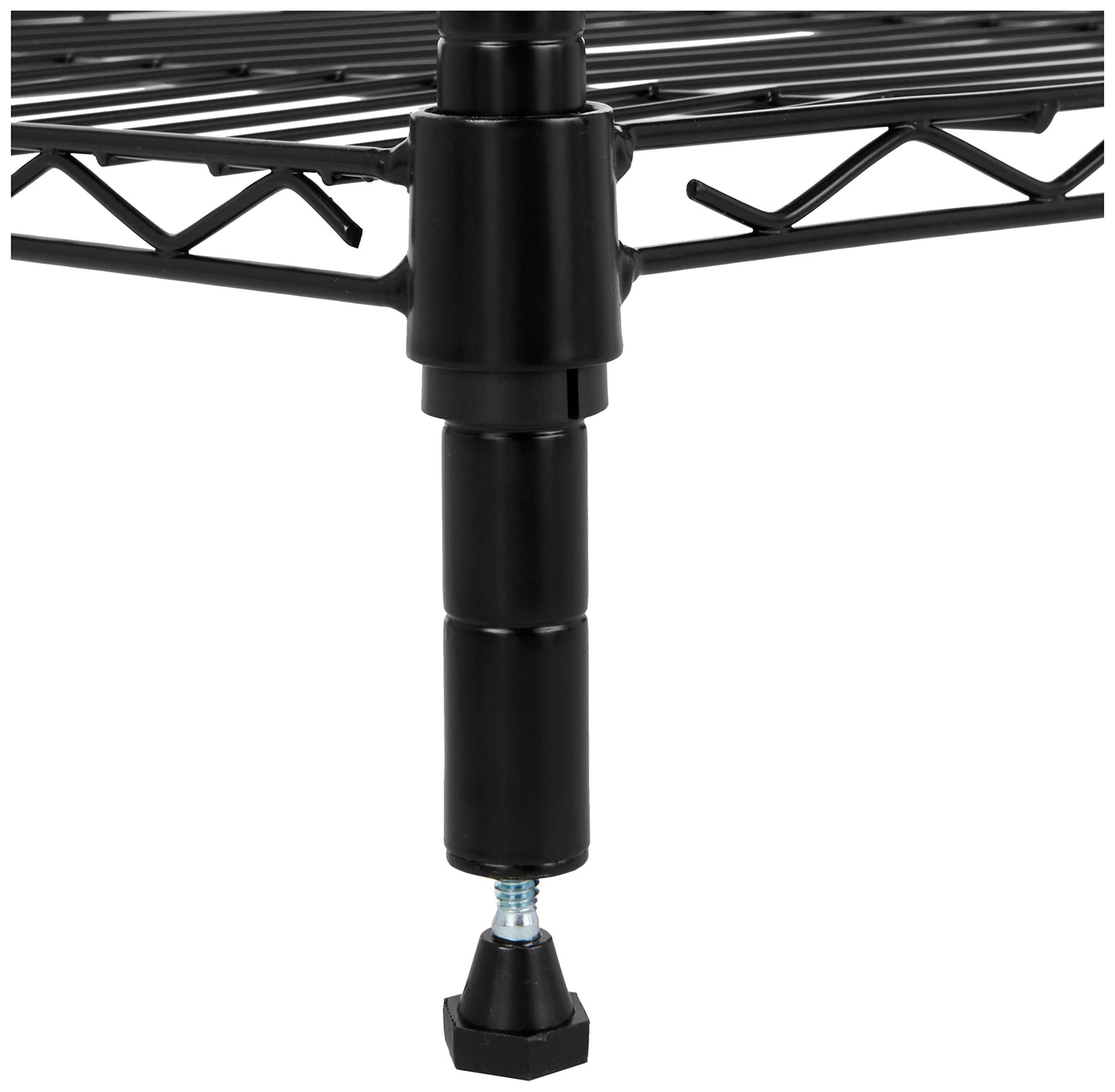 4-Shelf Narrow Storage Unit With Height Adjustable Shelves & Levelling Feet Black Royalcart