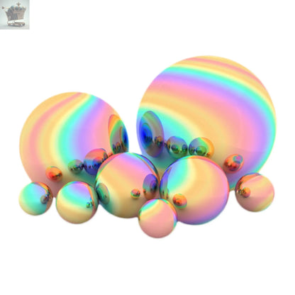 8 Pcs Stainless Steel Multi Colour Gazing Ball Ornament Royalcart