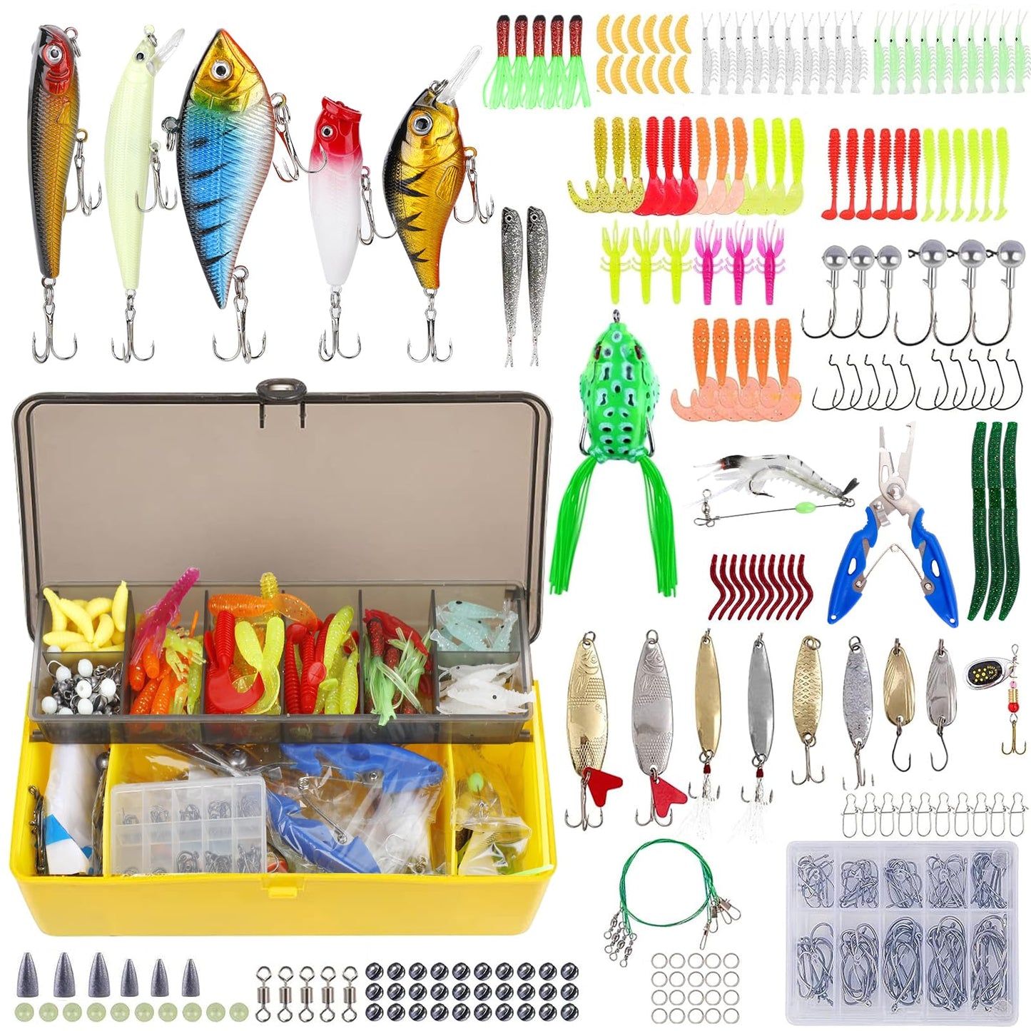 301 PCS Fishing Lures Sea Bass Set Mixed
