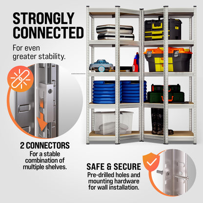 Heavy Duty Corner Shelving Unit Set of 3