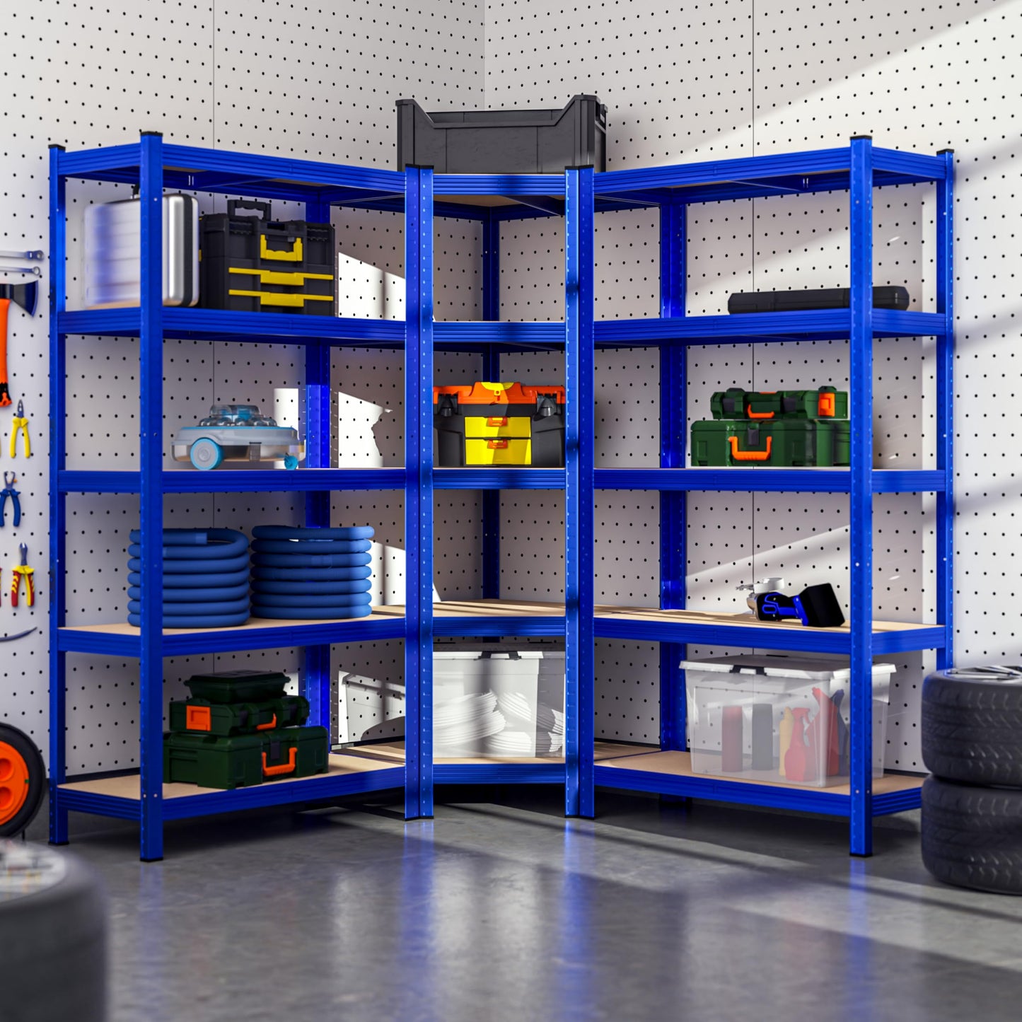 Heavy Duty Corner Shelving Unit Set of 3